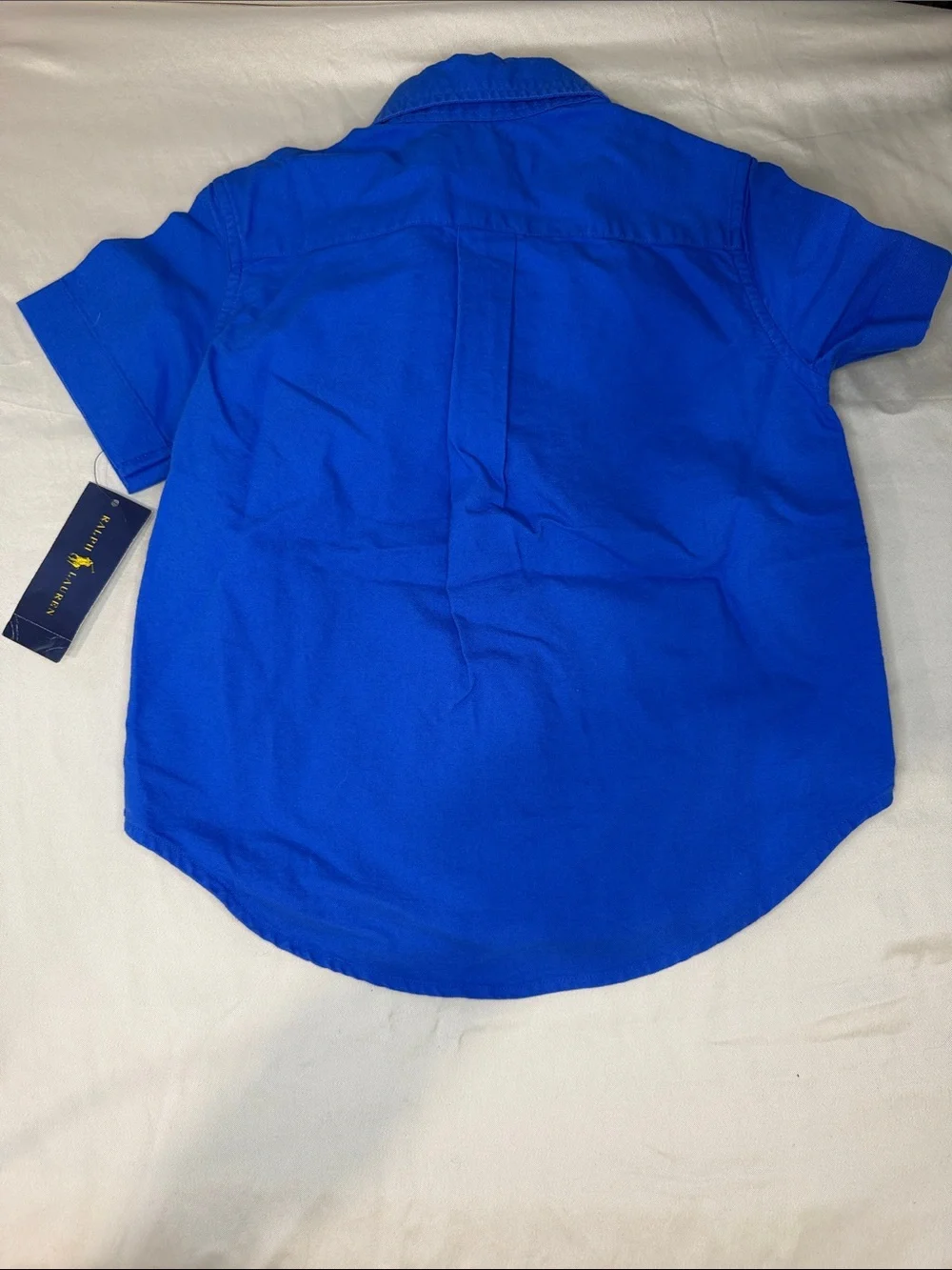 Ralph Lauren Boys' Short-Sleeve 100% cotton Button-Down Shirt - Blue